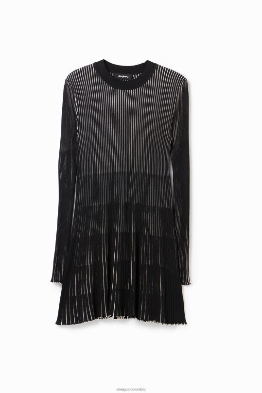 Desigual Colombia pagina oficial - ropa 4802L188 mujer Desigual vestido corto de canalé