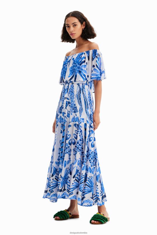 Desigual Colombia pagina oficial - ropa 4802L1 mujer Desigual vestido midi con volantes de stella jean