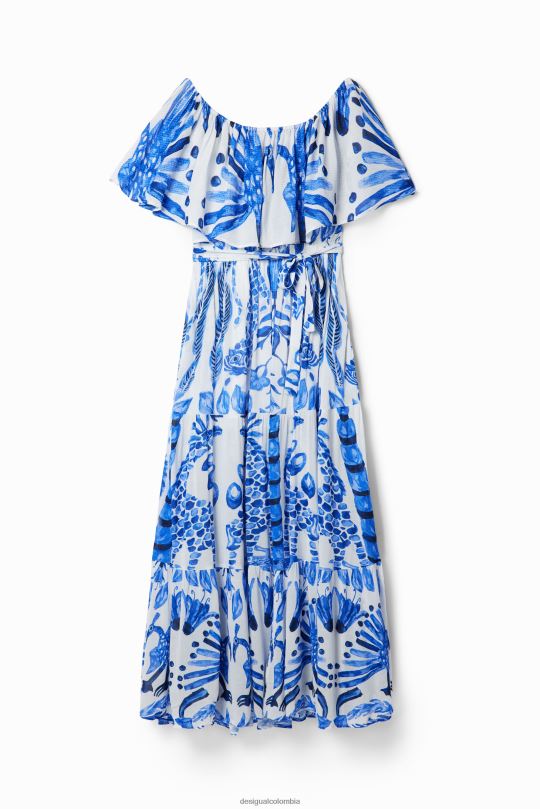 Desigual Colombia pagina oficial - ropa 4802L1 mujer Desigual vestido midi con volantes de stella jean