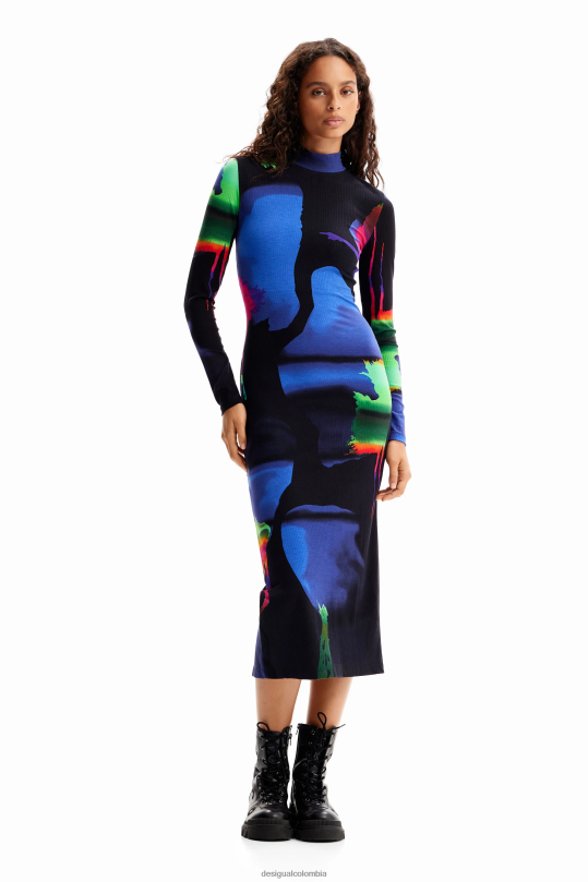Desigual Colombia - ropa 4802L202 mujer Desigual metro. vestido midi neón de christian lacroix
