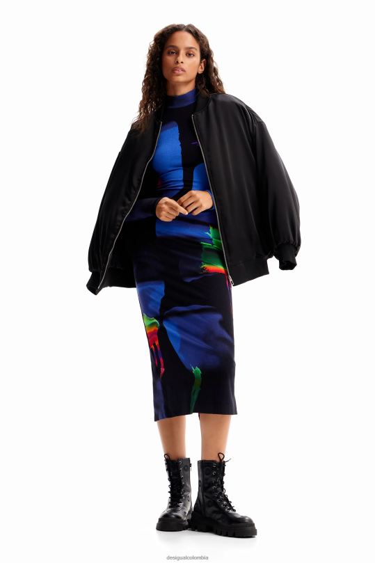 Desigual Colombia - ropa 4802L202 mujer Desigual metro. vestido midi neón de christian lacroix