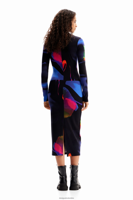 Desigual Colombia - ropa 4802L202 mujer Desigual metro. vestido midi neón de christian lacroix