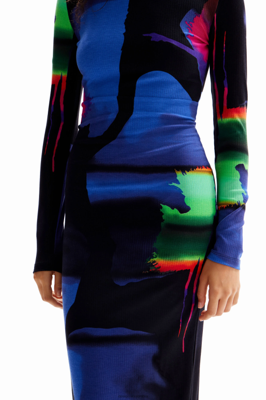 Desigual Colombia - ropa 4802L202 mujer Desigual metro. vestido midi neón de christian lacroix