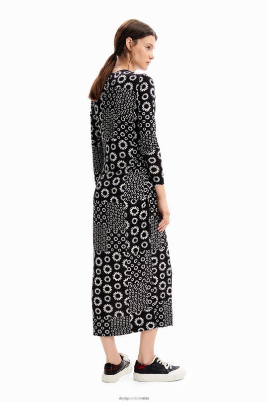 Desigual Colombia bolsos - ropa 4802L206 mujer Desigual vestido midi ajustado con patchwork