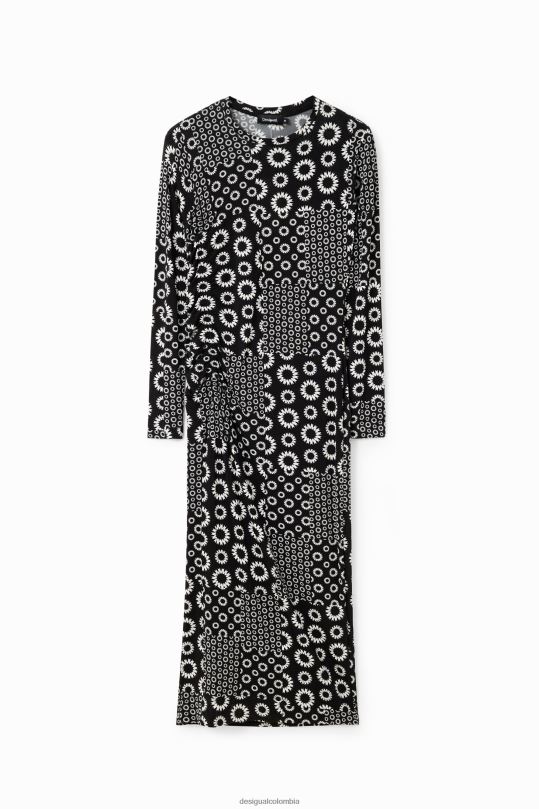 Desigual Colombia bolsos - ropa 4802L206 mujer Desigual vestido midi ajustado con patchwork