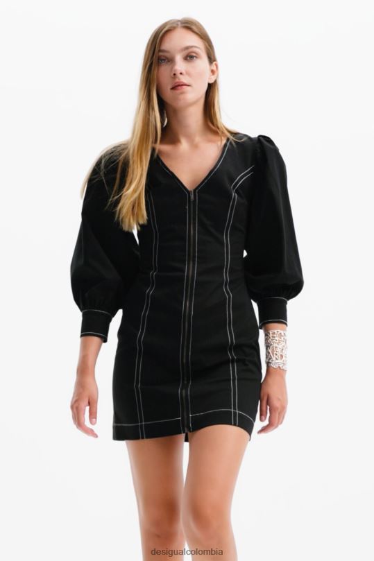 blusas Desigual bogota - ropa 4802L220 mujer Desigual vestido corto ajustado con cremallera