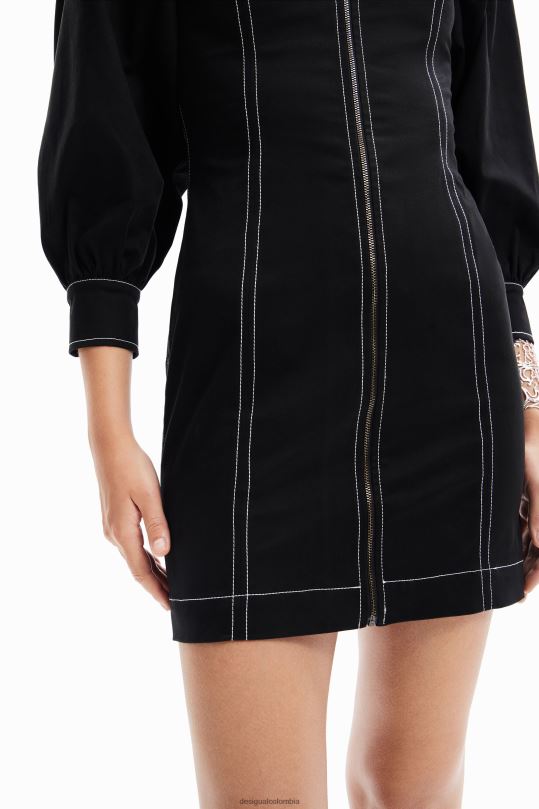 blusas Desigual bogota - ropa 4802L220 mujer Desigual vestido corto ajustado con cremallera
