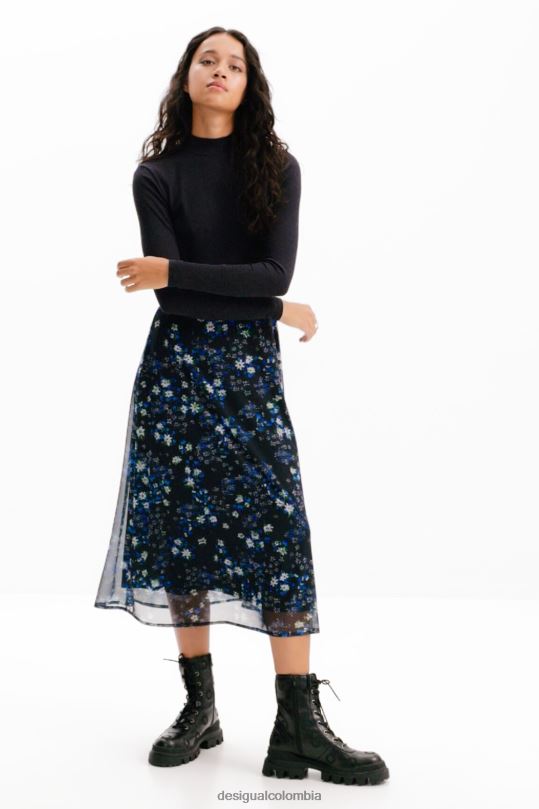 Desigual Colombia bolsos - ropa 4802L271 mujer Desigual vestido midi combinado con flores