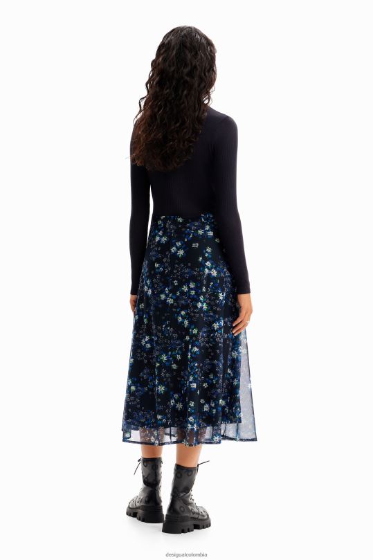 Desigual Colombia bolsos - ropa 4802L271 mujer Desigual vestido midi combinado con flores