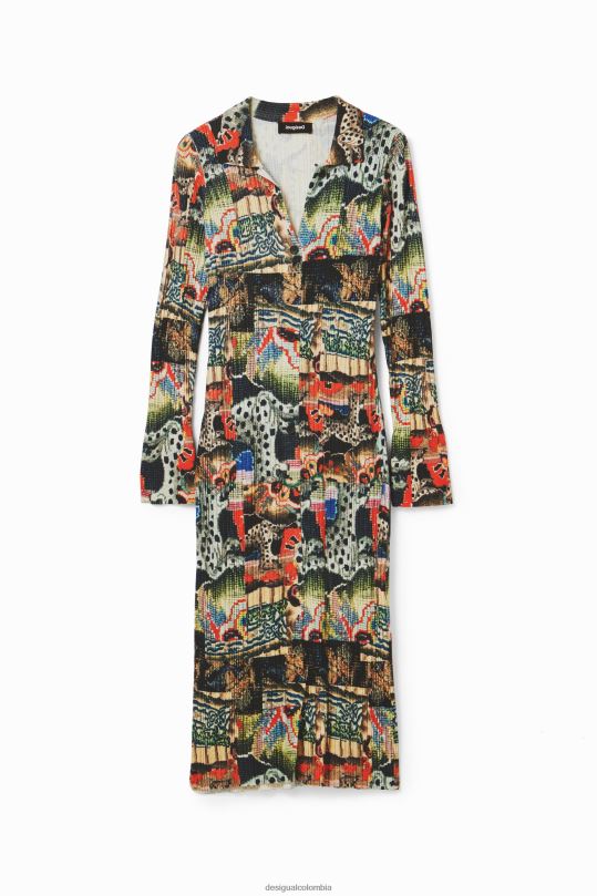 Desigual zapatos Colombia - ropa 4802L272 mujer Desigual metro. vestido midi tapizado de christian lacroix