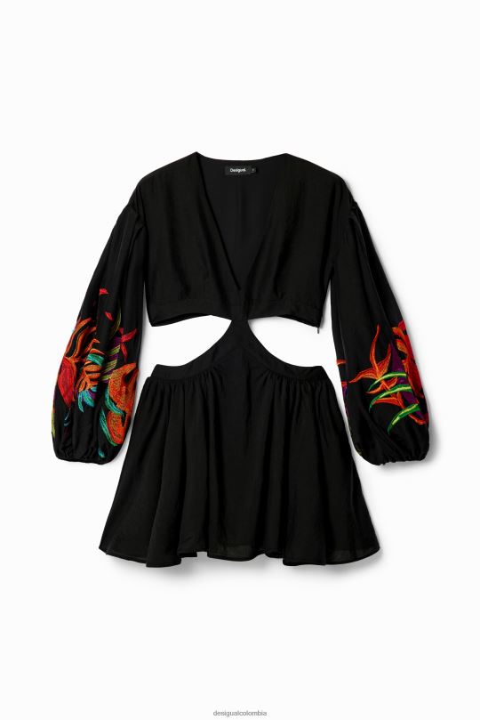 ropa 4802L286 mujer Desigual vestido corto con abertura stella jean - Desigual Colombia rebajas