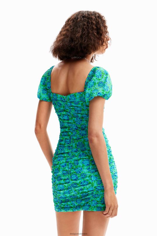 Desigual Colombia - ropa 4802L312 mujer Desigual vestido corto con nudo fruncido