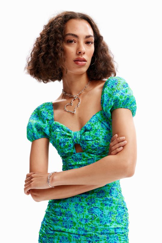Desigual Colombia - ropa 4802L312 mujer Desigual vestido corto con nudo fruncido