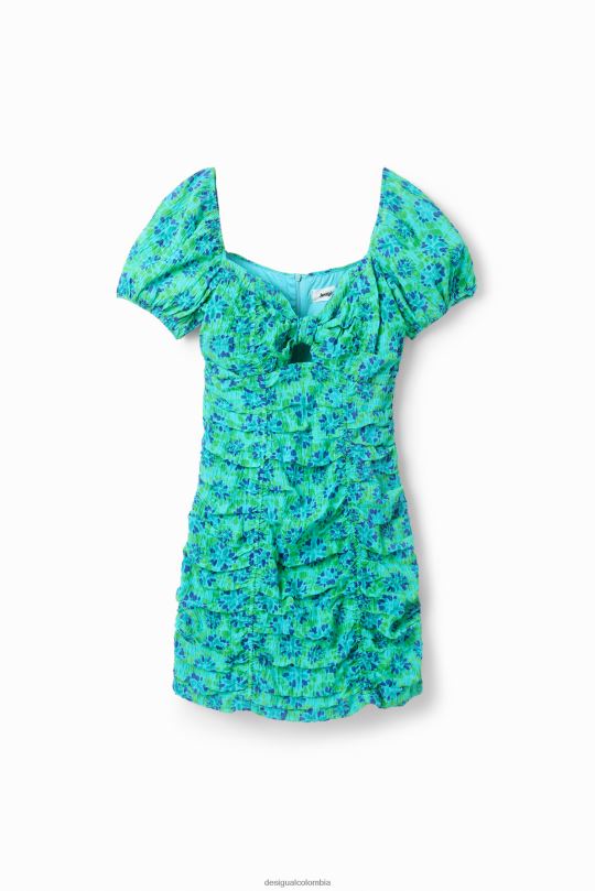 Desigual Colombia - ropa 4802L312 mujer Desigual vestido corto con nudo fruncido