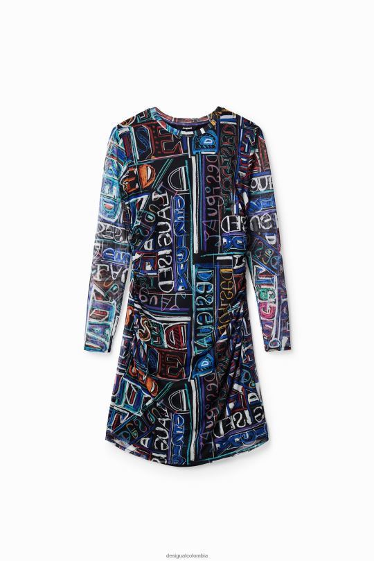 Desigual Colombia bolsos - ropa 4802L316 mujer Desigual vestido corto de tul ajustado