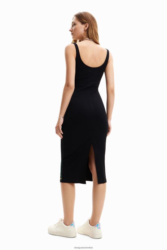 Desigual zapatos Colombia - ropa 4802L321 mujer Desigual vestido artístico ajustado con tiras