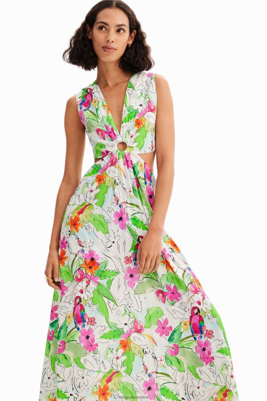 ropa 4802L332 mujer Desigual vestido largo con aberturas - Desigual sales online