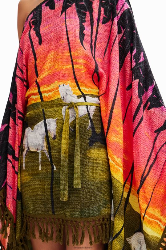 ropa 4802L333 mujer Desigual vestido poncho corto stella jean - Desigual Colombia Medellín