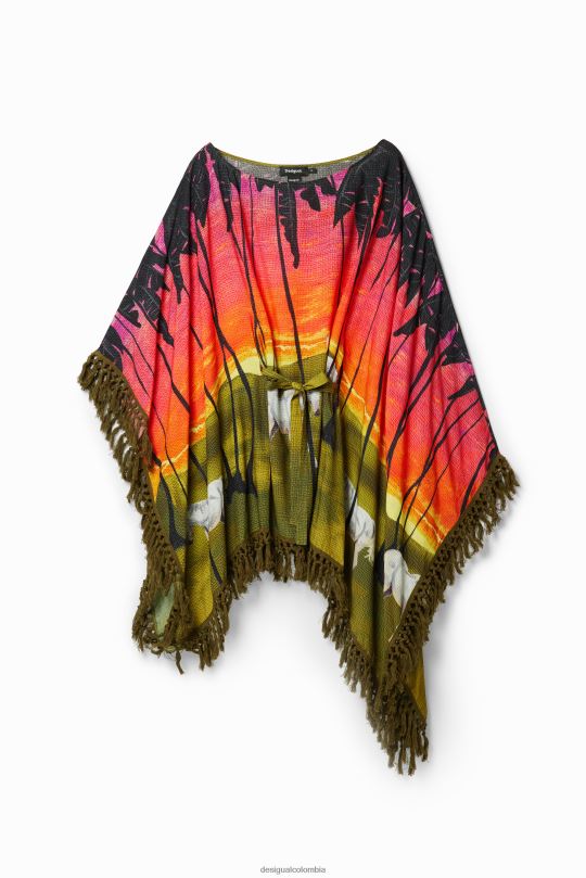 ropa 4802L333 mujer Desigual vestido poncho corto stella jean - Desigual Colombia Medellín