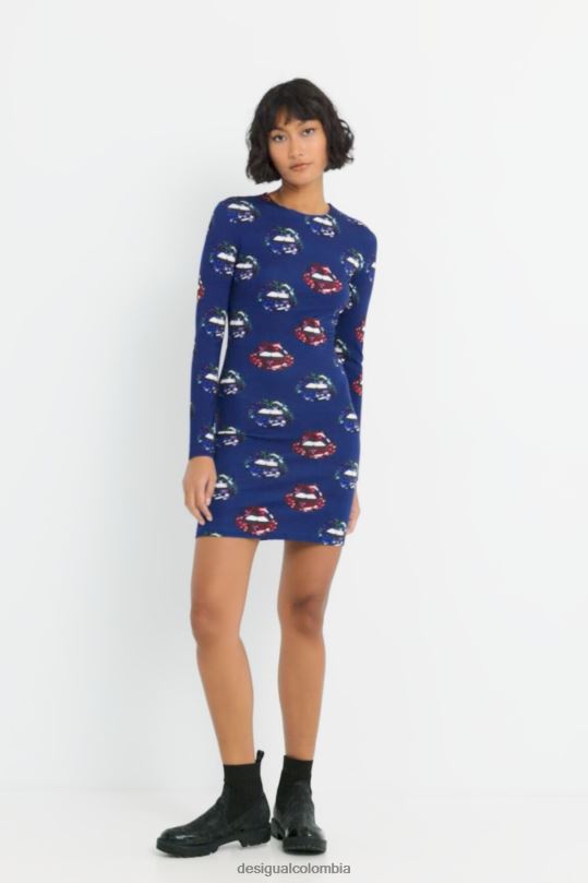 Desigual Colombia - ropa 4802L346 mujer Desigual vestido delgado de labios cortos