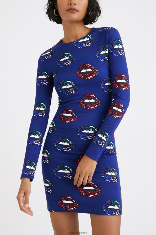 Desigual Colombia - ropa 4802L346 mujer Desigual vestido delgado de labios cortos