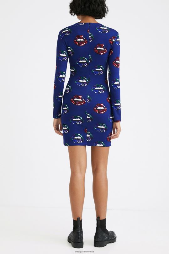 Desigual Colombia - ropa 4802L346 mujer Desigual vestido delgado de labios cortos