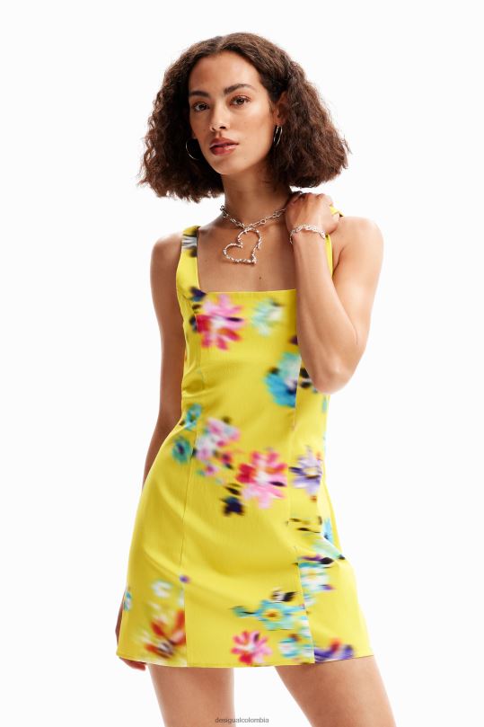 Desigual Colombia bolsos - ropa 4802L348 mujer Desigual vestido corto con tiras borrosas