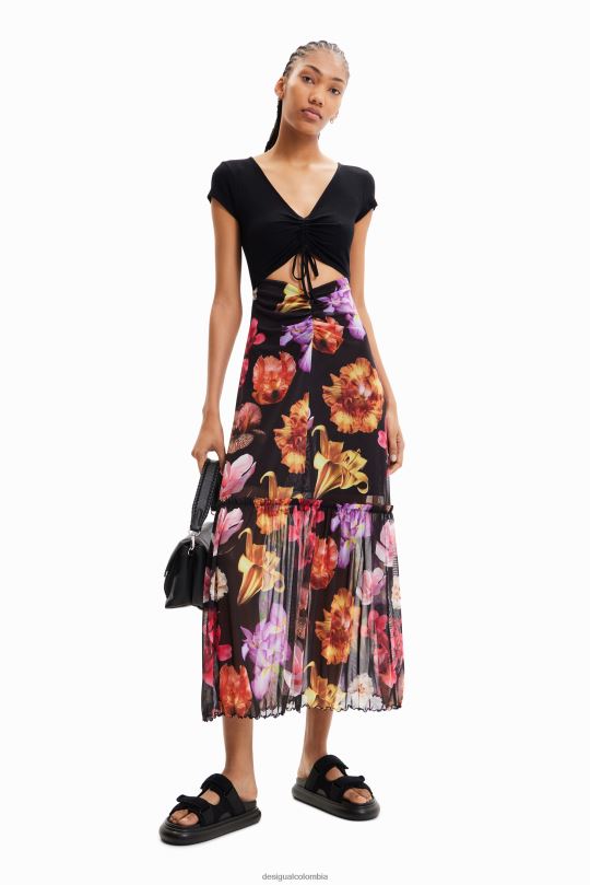 blusas Desigual bogota - ropa 4802L356 mujer Desigual metro. vestido largo floral combinado de christian lacroix