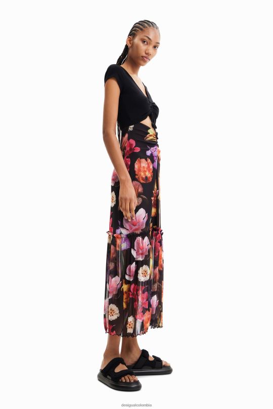 blusas Desigual bogota - ropa 4802L356 mujer Desigual metro. vestido largo floral combinado de christian lacroix