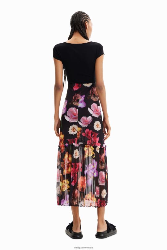 blusas Desigual bogota - ropa 4802L356 mujer Desigual metro. vestido largo floral combinado de christian lacroix