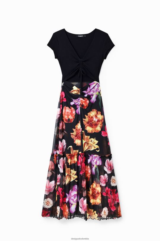 blusas Desigual bogota - ropa 4802L356 mujer Desigual metro. vestido largo floral combinado de christian lacroix