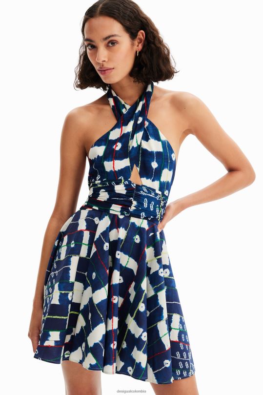 ropa 4802L357 mujer Desigual vestido corto halter stella jean - Desigual Colombia rebajas