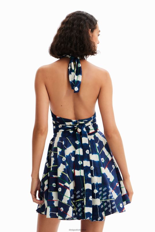 ropa 4802L357 mujer Desigual vestido corto halter stella jean - Desigual Colombia rebajas