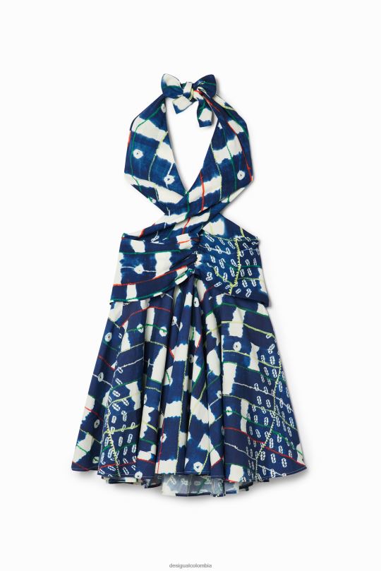 ropa 4802L357 mujer Desigual vestido corto halter stella jean - Desigual Colombia rebajas