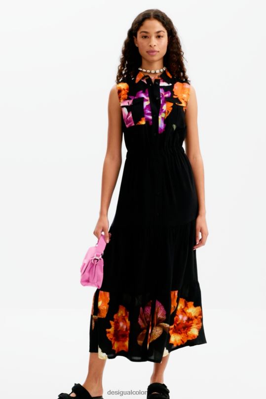 Desigual Colombia - ropa 4802L35 mujer Desigual metro. vestido camisero largo floral de christian lacroix