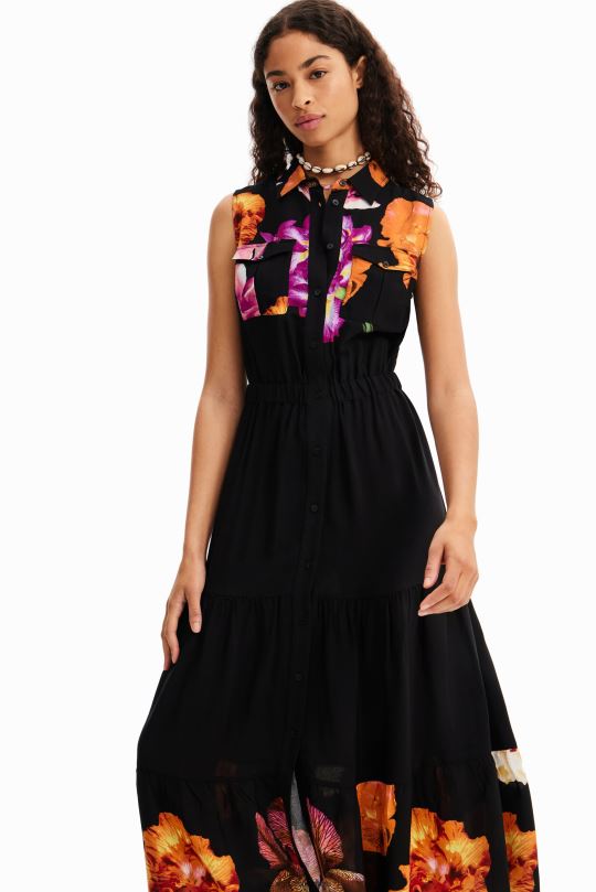 Desigual Colombia - ropa 4802L35 mujer Desigual metro. vestido camisero largo floral de christian lacroix