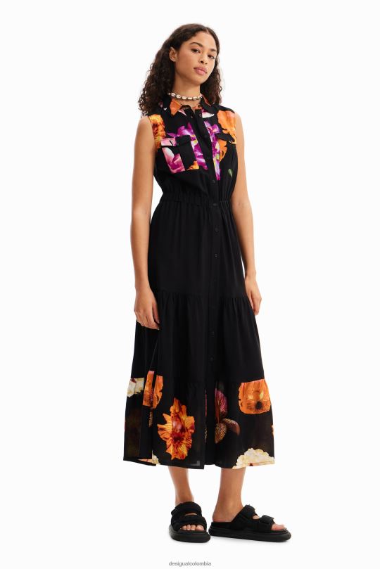 Desigual Colombia - ropa 4802L35 mujer Desigual metro. vestido camisero largo floral de christian lacroix