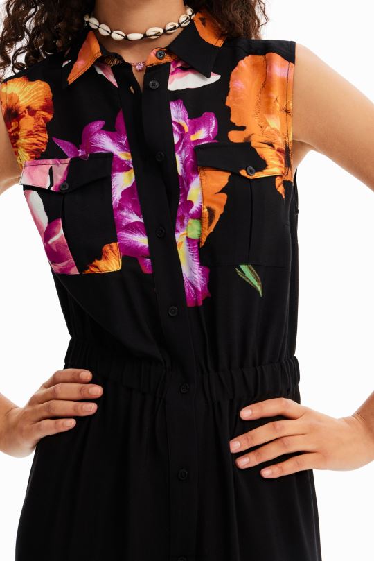 Desigual Colombia - ropa 4802L35 mujer Desigual metro. vestido camisero largo floral de christian lacroix