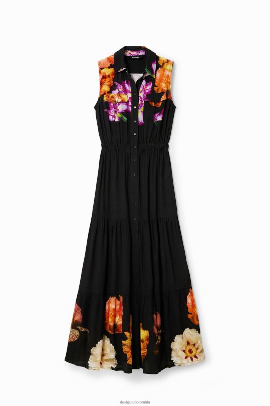Desigual Colombia - ropa 4802L35 mujer Desigual metro. vestido camisero largo floral de christian lacroix