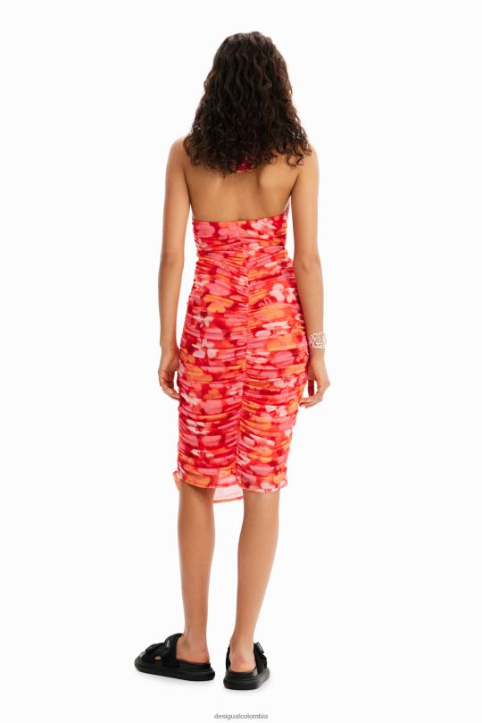 ropa 4802L364 mujer Desigual vestido midi con estampado floral - Desigual sales online