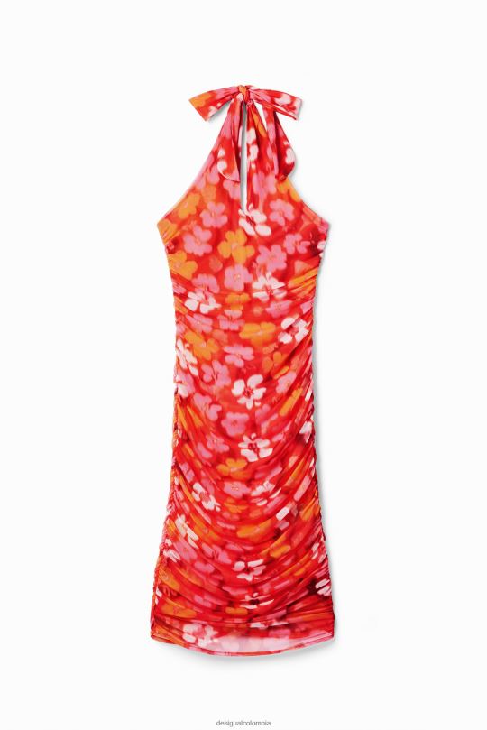 ropa 4802L364 mujer Desigual vestido midi con estampado floral - Desigual sales online
