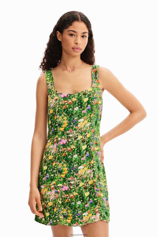 ropa 4802L381 mujer Desigual vestido corto de flores - Desigual shop
