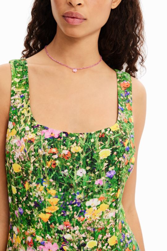 ropa 4802L381 mujer Desigual vestido corto de flores - Desigual shop