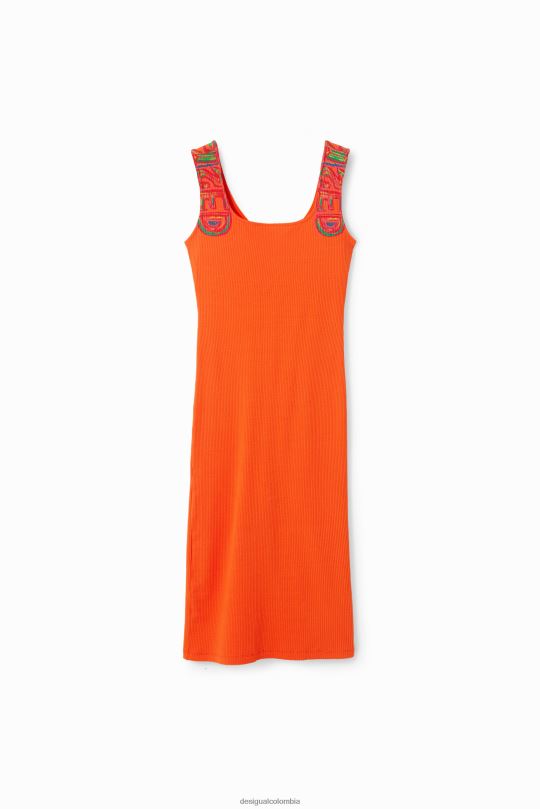 Desigual Colombia bolsos - ropa 4802L396 mujer Desigual vestido ajustado de canalé con tiras