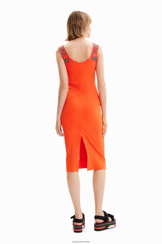 Desigual Colombia bolsos - ropa 4802L396 mujer Desigual vestido ajustado de canalé con tiras