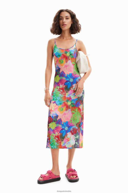 blusas Desigual bogota - ropa 4802L399 mujer Desigual vestido lencero fino con estampado floral