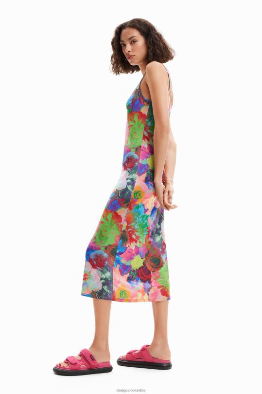 blusas Desigual bogota - ropa 4802L399 mujer Desigual vestido lencero fino con estampado floral