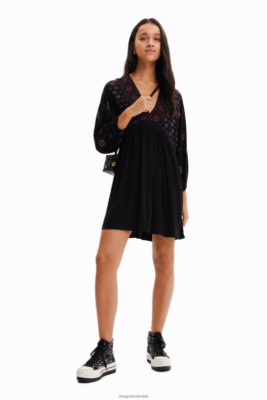 ropa 4802L410 mujer Desigual vestido corto con estampado étnico - Desigual sale damen