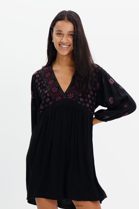 ropa 4802L410 mujer Desigual vestido corto con estampado étnico - Desigual sale damen