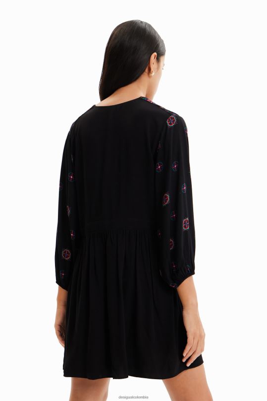 ropa 4802L410 mujer Desigual vestido corto con estampado étnico - Desigual sale damen